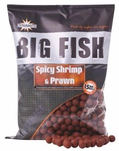 Boilies Big Fish 20mm 1,8kg Korenistá kreveta Spicy Shrimp and Prawn